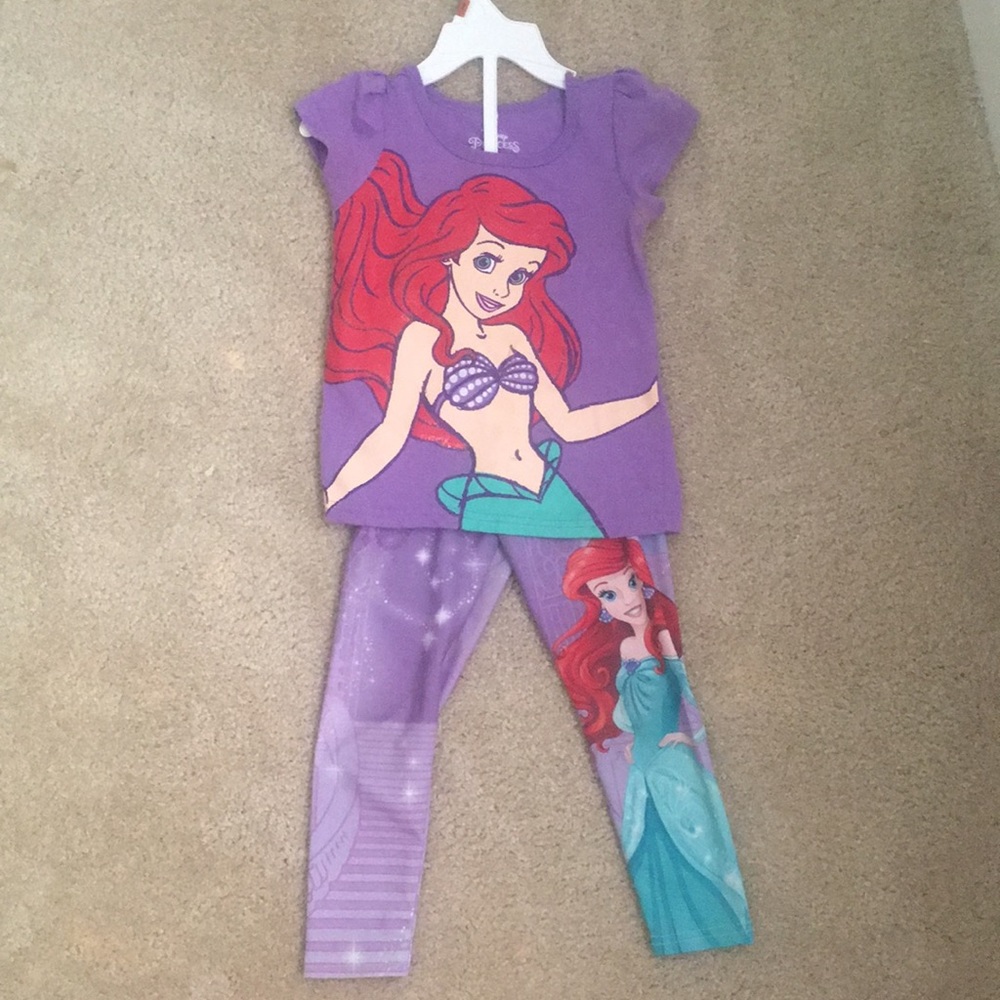 Disney's the Little Mermaid T shirt & Pants Set